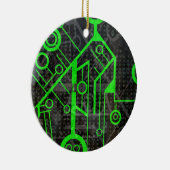 Grüner Kreis Keramik Ornament (Rechts)