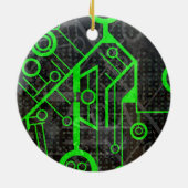 Grüner Kreis Keramik Ornament (Hinten)