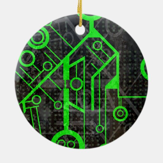 Grüner Kreis Keramik Ornament (Hinten)