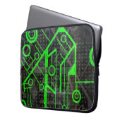 Grüner Kreis Laptopschutzhülle (Vorderseite Links)