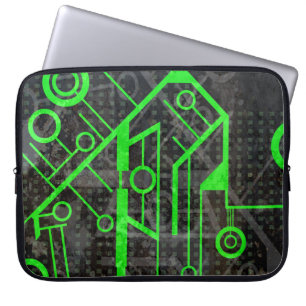 Grüner Kreis Laptopschutzhülle