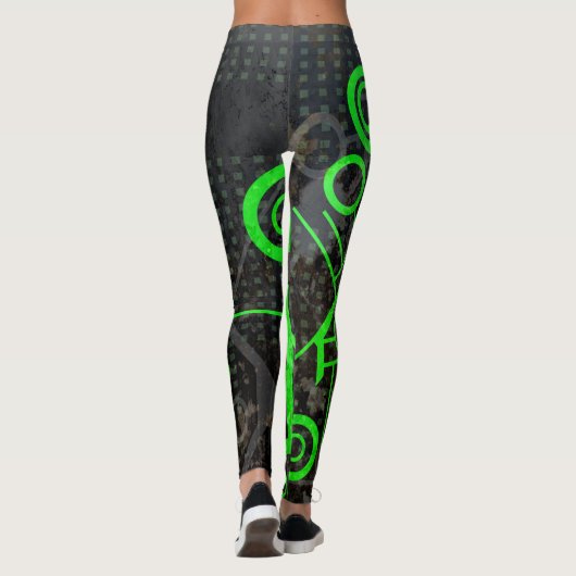 Grüner Kreis Leggings (Rückseite)