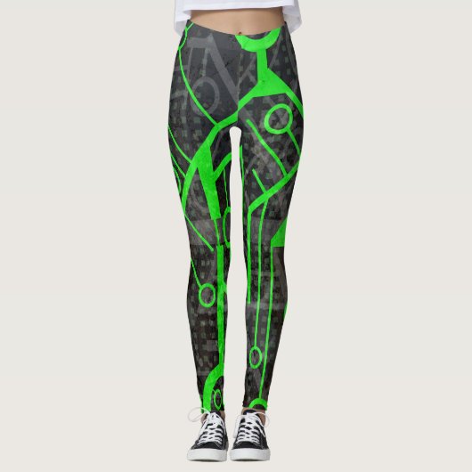 Grüner Kreis Leggings (Vorderseite)