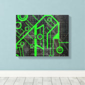 Grüner Kreis Leinwanddruck (Insitu (Holzboden))