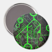 Grüner Kreis Magnet (Vorderseite/Rückseite)