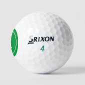 Grüner Kreis mit Namen Mit Monogramm Golfball (Logo)