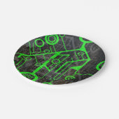 Grüner Kreis Pappteller (Schrägansicht)