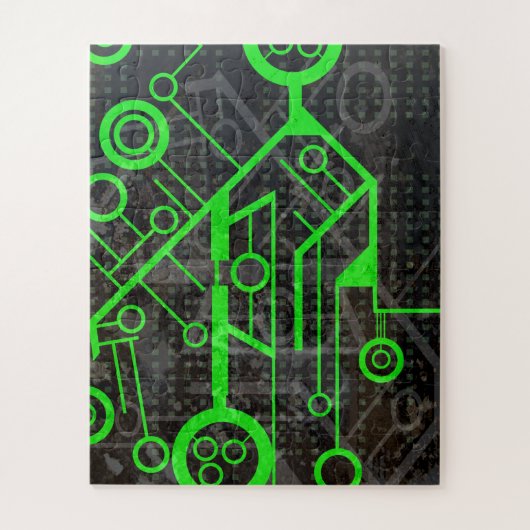 Grüner Kreis Puzzle (Vertikal)