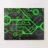 Grüner Kreis Puzzle (Horizontal)