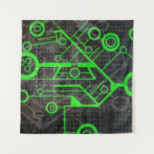 Grüner Kreis Wandteppich (Vorderseite (Horizontal))