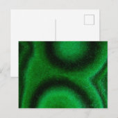 Grüner kreisförmiger Malachit Postkarte (Vorne/Hinten)
