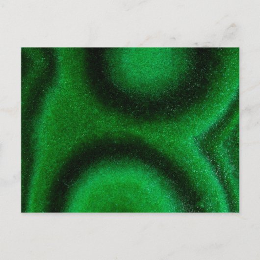 Grüner kreisförmiger Malachit Postkarte (Vorderseite)