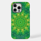Grüner kreisförmiger Muster-Handyhülle iPhone Hülle (Rückseite)