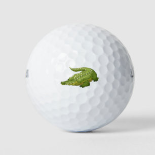 Grüner Krokodil Golfball