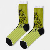 Grüner Kronleuchter Socken (Linkes Detail)