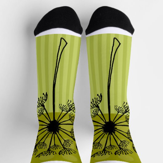 Grüner Kronleuchter Socken (Oben)