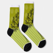 Grüner Kronleuchter Socken (Rechts)