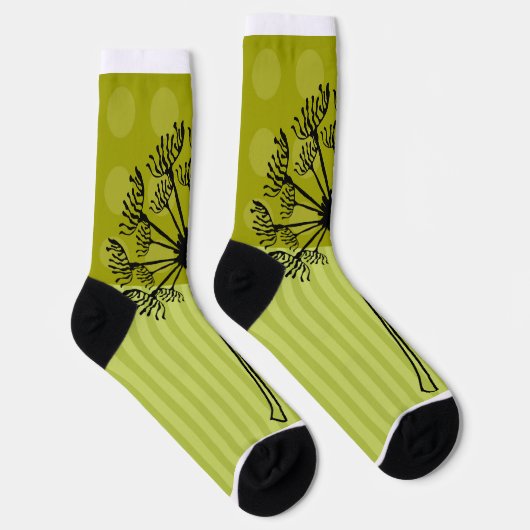 Grüner Kronleuchter Socken (Rechts)