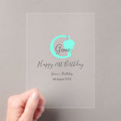 Grüner Kürbis Herbst 21. graue Pastellgraue Acryleinladungen (Insitu (Handheld))