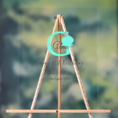 Grüner Kürbis Herbst 21. graue Pastellgraue Acrylschild (Neutral)