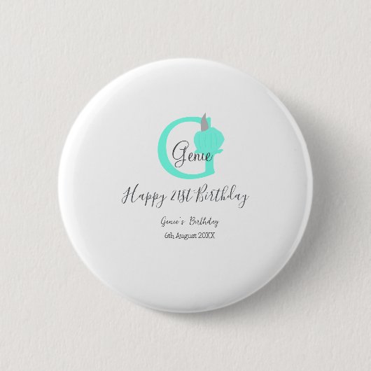 Grüner Kürbis Herbst 21. graue Pastellgraue Button (Vorderseite)