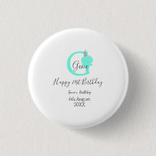 Grüner Kürbis Herbst 21. graue Pastellgraue Button
