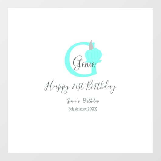 Grüner Kürbis Herbst 21. graue Pastellgraue Fensteraufkleber (Blatt)