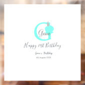 Grüner Kürbis Herbst 21. graue Pastellgraue Fensteraufkleber (Blatt 2)