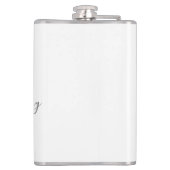 Grüner Kürbis Herbst 21. graue Pastellgraue Flachmann (Rückseite)