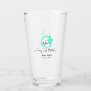 Grüner Kürbis Herbst 21. graue Pastellgraue Glas