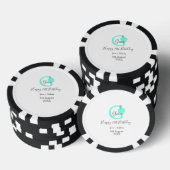 Grüner Kürbis Herbst 21. graue Pastellgraue Pokerchips (Stapel)