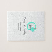 Grüner Kürbis Herbst 21. graue Pastellgraue Puzzle (Horizontal)