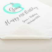 Grüner Kürbis Herbst 21. graue Pastellgraue Sherpadecke (3/4)