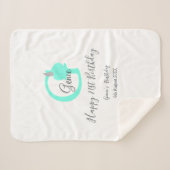 Grüner Kürbis Herbst 21. graue Pastellgraue Sherpadecke (Vorderseite (Horizontal))