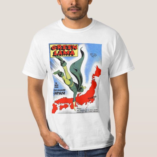 Grüner Lama #4 T-Shirt (Vorderseite)