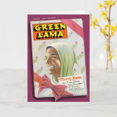 Grüner Lama #7 Karte (Gelbe Blume)