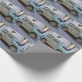 Grüner Land Rover Geschenkpapier (Ecke)