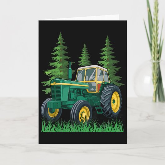 Grüner Landwirt Traktor Karte (Vorderseite)