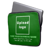 Grüner Laptop-Sieb mit Firmenmarke Laptopschutzhülle (Vorderseite Links)