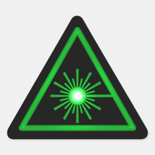 Grüner Laser-Symbol-Aufkleber Dreieckiger Aufkleber