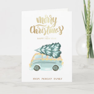 Grüner Lastwagen Tannenbaum Weihnachten