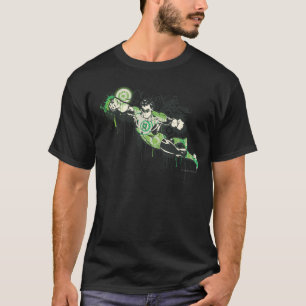 Grüner Laternen-Graffiti-Charakter T-Shirt