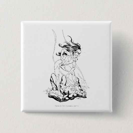 Grüner Laternen-und Stern-Saphir Button (Vorderseite)