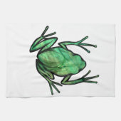Grüner Laubfrosch Geschirrtuch (Horizontal)