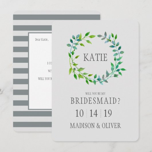 Grüner Leaf| Überlaufhilfe Einladung (Vorne/Hinten)