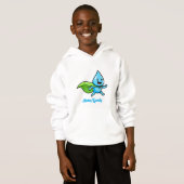 Grüner Lebensstil Wassertropfen-Charakter Hoodie (Vorne ganz)
