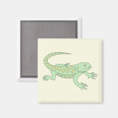 Grüner Leguan Magnet (Vorderseite/Rückseite)