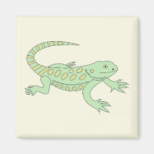 Grüner Leguan Magnet