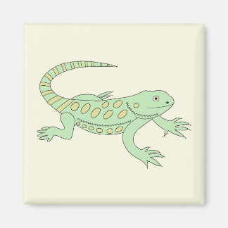 Grüner Leguan Magnet