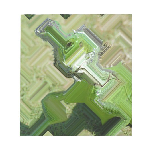 Grüner Leguan Notizblock (Vorderseite)